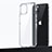 Silikon Hülle Handyhülle und Kunststoff Schutzhülle Hartschalen Tasche U04 für Apple iPhone 13 Mini Klar