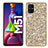 Silikon Hülle Handyhülle und Kunststoff Schutzhülle Hartschalen Tasche Vorder und Rückseite 360 Grad Ganzkörper Bling-Bling für Samsung Galaxy M51