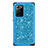 Silikon Hülle Handyhülle und Kunststoff Schutzhülle Hartschalen Tasche Vorder und Rückseite 360 Grad Ganzkörper Bling-Bling für Samsung Galaxy Note 20 Ultra 5G Hellblau