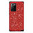 Silikon Hülle Handyhülle und Kunststoff Schutzhülle Hartschalen Tasche Vorder und Rückseite 360 Grad Ganzkörper Bling-Bling für Samsung Galaxy Note 20 Ultra 5G Rot