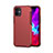 Silikon Hülle Handyhülle und Kunststoff Schutzhülle Hartschalen Tasche Vorder und Rückseite 360 Grad Ganzkörper für Apple iPhone 12 Rot