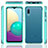 Silikon Hülle Handyhülle und Kunststoff Schutzhülle Hartschalen Tasche Vorder und Rückseite 360 Grad Ganzkörper für Samsung Galaxy M02