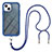 Silikon Hülle Handyhülle und Kunststoff Schutzhülle Hartschalen Tasche Vorder und Rückseite 360 Grad Ganzkörper mit Schlüsselband Lanyard für Apple iPhone 14