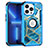 Silikon Hülle Handyhülle und Kunststoff Schutzhülle Hartschalen Tasche Vorder und Rückseite 360 Grad Ganzkörper YJ1 für Apple iPhone 13 Pro Max Blau