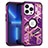 Silikon Hülle Handyhülle und Kunststoff Schutzhülle Hartschalen Tasche Vorder und Rückseite 360 Grad Ganzkörper YJ1 für Apple iPhone 13 Pro Max Violett