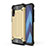 Silikon Hülle Handyhülle und Kunststoff Schutzhülle Hartschalen Tasche WL1 für Samsung Galaxy A70 Gold