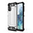 Silikon Hülle Handyhülle und Kunststoff Schutzhülle Hartschalen Tasche WL1 für Samsung Galaxy M32 5G Silber