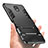 Silikon Hülle Handyhülle und Kunststoff Schutzhülle mit Fingerring Ständer A01 für Samsung Galaxy J3 (2018) SM-J377A Schwarz