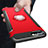 Silikon Hülle Handyhülle und Kunststoff Schutzhülle mit Fingerring Ständer A03 für Apple iPhone 7 Plus Rot