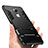 Silikon Hülle Handyhülle und Kunststoff Schutzhülle mit Ständer für Huawei G9 Plus Schwarz
