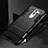 Silikon Hülle Handyhülle und Kunststoff Schutzhülle mit Ständer für Huawei Mate 9 Lite Schwarz