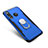 Silikon Hülle Handyhülle und Kunststoff Schutzhülle Tasche mit Fingerring Ständer A01 für Huawei Nova 4 Blau