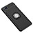 Silikon Hülle Handyhülle und Kunststoff Schutzhülle Tasche mit Fingerring Ständer für Huawei Honor 10 Schwarz