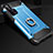 Silikon Hülle Handyhülle und Kunststoff Schutzhülle Tasche mit Fingerring Ständer für Huawei Honor 20 Pro Blau