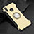 Silikon Hülle Handyhülle und Kunststoff Schutzhülle Tasche mit Fingerring Ständer für Huawei Honor V10 Lite Gold