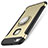 Silikon Hülle Handyhülle und Kunststoff Schutzhülle Tasche mit Fingerring Ständer für Huawei P10 Lite Gold