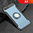 Silikon Hülle Handyhülle und Kunststoff Schutzhülle Tasche mit Fingerring Ständer für Oppo A3 Blau