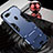 Silikon Hülle Handyhülle und Kunststoff Schutzhülle Tasche mit Fingerring Ständer für Oppo AX7 Blau