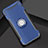 Silikon Hülle Handyhülle und Kunststoff Schutzhülle Tasche mit Fingerring Ständer für Oppo Find X Super Flash Edition Blau