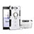 Silikon Hülle Handyhülle und Kunststoff Schutzhülle Tasche mit Fingerring Ständer für Sony Xperia XZ1 Compact Weiß