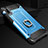 Silikon Hülle Handyhülle und Kunststoff Schutzhülle Tasche mit Fingerring Ständer H01 für Samsung Galaxy A90 5G Hellblau