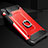 Silikon Hülle Handyhülle und Kunststoff Schutzhülle Tasche mit Fingerring Ständer H01 für Samsung Galaxy A90 5G Rot