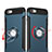 Silikon Hülle Handyhülle und Kunststoff Schutzhülle Tasche mit Fingerring Ständer S01 für Apple iPhone 7