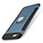 Silikon Hülle Handyhülle und Kunststoff Schutzhülle Tasche mit Fingerring Ständer S01 für Apple iPhone 7 Blau