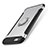 Silikon Hülle Handyhülle und Kunststoff Schutzhülle Tasche mit Fingerring Ständer S01 für Apple iPhone 7 Silber