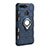 Silikon Hülle Handyhülle und Kunststoff Schutzhülle Tasche mit Magnetisch Fingerring Ständer für Huawei Enjoy 8e