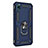 Silikon Hülle Handyhülle und Kunststoff Schutzhülle Tasche mit Magnetisch Fingerring Ständer für Huawei Honor Play 8 Blau
