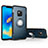 Silikon Hülle Handyhülle und Kunststoff Schutzhülle Tasche mit Magnetisch Fingerring Ständer für Huawei Mate 20 Pro Hellblau