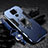 Silikon Hülle Handyhülle und Kunststoff Schutzhülle Tasche mit Magnetisch Fingerring Ständer für Huawei Mate 30 Lite Blau