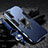 Silikon Hülle Handyhülle und Kunststoff Schutzhülle Tasche mit Magnetisch Fingerring Ständer für Oppo Find X2 Lite Blau