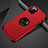 Silikon Hülle Handyhülle und Kunststoff Schutzhülle Tasche mit Magnetisch Fingerring Ständer R01 für Apple iPhone 11 Pro Max Rot