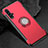 Silikon Hülle Handyhülle und Kunststoff Schutzhülle Tasche mit Magnetisch Fingerring Ständer R01 für Huawei Honor 20S Rot
