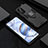 Silikon Hülle Handyhülle und Kunststoff Schutzhülle Tasche mit Magnetisch Fingerring Ständer R01 für Huawei Honor X10 5G Schwarz