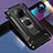 Silikon Hülle Handyhülle und Kunststoff Schutzhülle Tasche mit Magnetisch Fingerring Ständer R01 für Huawei Mate 30 Pro Schwarz