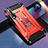 Silikon Hülle Handyhülle und Kunststoff Schutzhülle Tasche mit Magnetisch Fingerring Ständer R01 für Huawei Nova 6 5G Rot