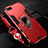 Silikon Hülle Handyhülle und Kunststoff Schutzhülle Tasche mit Magnetisch Fingerring Ständer R01 für Oppo RX17 Neo Rot