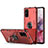 Silikon Hülle Handyhülle und Kunststoff Schutzhülle Tasche mit Magnetisch Fingerring Ständer R01 für Samsung Galaxy S20 Plus 5G Rot