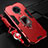 Silikon Hülle Handyhülle und Kunststoff Schutzhülle Tasche mit Magnetisch Fingerring Ständer R01 für Xiaomi Redmi K30 Pro 5G Rot