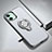 Silikon Hülle Handyhülle und Kunststoff Schutzhülle Tasche mit Magnetisch Fingerring Ständer R02 für Apple iPhone 11 Silber