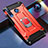 Silikon Hülle Handyhülle und Kunststoff Schutzhülle Tasche mit Magnetisch Fingerring Ständer R02 für Huawei P30 Lite Rot