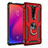 Silikon Hülle Handyhülle und Kunststoff Schutzhülle Tasche mit Magnetisch Fingerring Ständer R02 für Xiaomi Mi 9T Rot