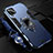 Silikon Hülle Handyhülle und Kunststoff Schutzhülle Tasche mit Magnetisch Fingerring Ständer R03 für Huawei P40 Lite Blau