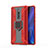 Silikon Hülle Handyhülle und Kunststoff Schutzhülle Tasche mit Magnetisch Fingerring Ständer R03 für Xiaomi Redmi K20 Pro Rot