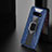 Silikon Hülle Handyhülle und Kunststoff Schutzhülle Tasche mit Magnetisch Fingerring Ständer R04 für Samsung Galaxy S10 Plus Blau