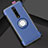 Silikon Hülle Handyhülle und Kunststoff Schutzhülle Tasche mit Magnetisch Fingerring Ständer R04 für Xiaomi Redmi K20 Pro Hellblau