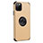 Silikon Hülle Handyhülle und Kunststoff Schutzhülle Tasche mit Magnetisch Fingerring Ständer R06 für Apple iPhone 11 Pro Max Gold